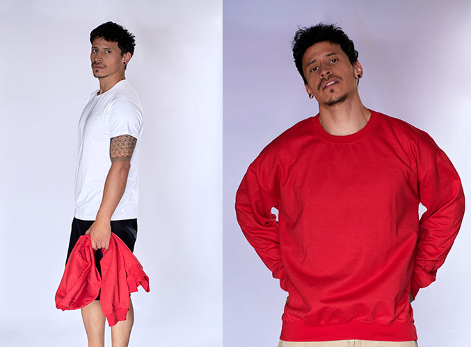 Hombre con buzo ojo ideal para GYM